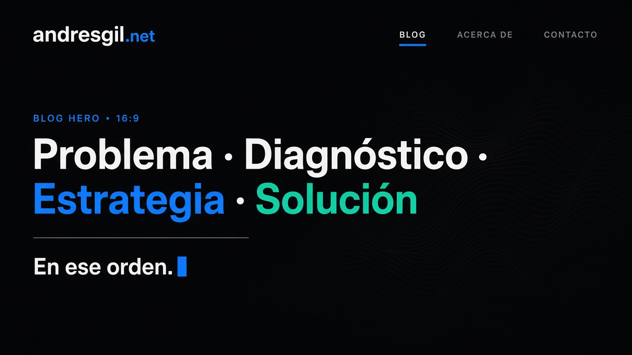 Problema, diagnóstico, estrategia, solución. En ese orden