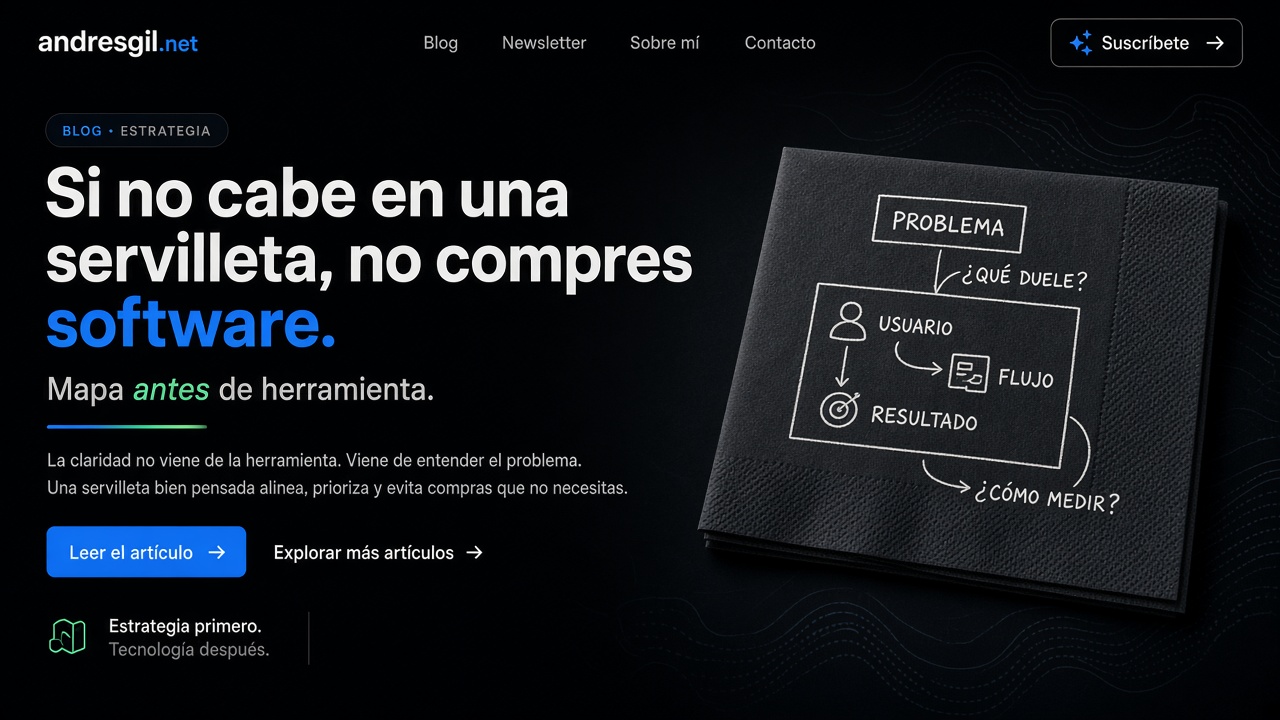 Si no cabe en una servilleta, no compres software